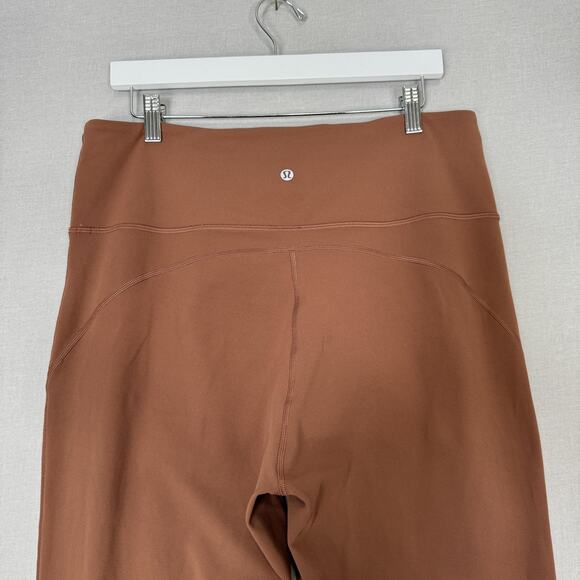 Lululemon Groove Super-High-Rise Flared Pants Womens 14 Roasted Brown Nulu Yoga - Picture 4 of 10
